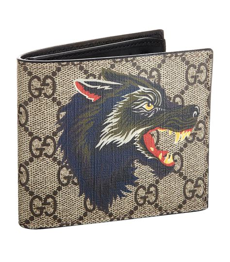 gucci mens wallet wolf|gucci zip around wallet small.